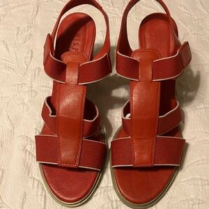 Strappy red Hispanitas heeled sandals